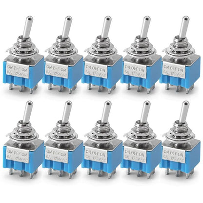 10PCS Toggle Switches Mini 3Pin 6Pin ON-ON/ON-OFF-ON Power Button Switch Car MTS-102 MTS-103 MTS-202 MTS-203