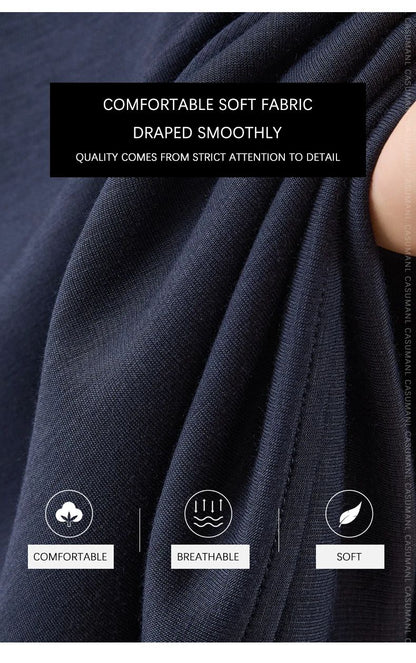 TFETTERS Business Men Polo Shirt 2025 Fashion Casual Slim Long Sleeve T Shirt Men Pullover Printed Plaid Shirts for Man Clothing