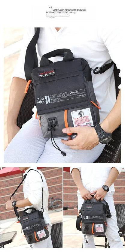 2024 New Shoulder Messenger Bag Casual Men's Bag Portable Briefcase Nylon Waterproof Outdoor Bag Man Messenger Trend Handbags