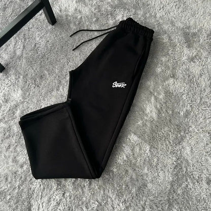 Calça de Moletom Larga Y2K com Estampa de Letras Estilo Streetwear Retrô Americano Harajuku para Mulheres e Homens, Calça de Cintura Alta da Moda, Roupa de Rua Masculina