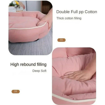 Cama de cachorro gato de inverno Cama de sofá para cães e gatos de estimação Quadrada Cama para cães de estimação Ninho de estimação grande Universal Personalizado Cama de camurça para cães Tapete