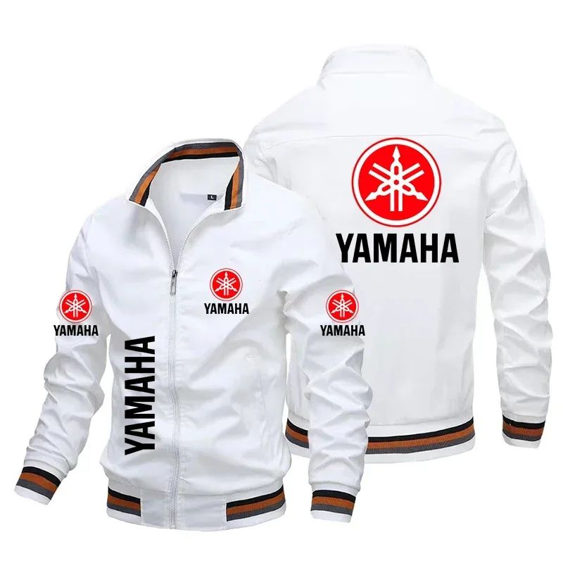 Men's Yamaha Logo Printed Custom Biker Bomber Jacket Motorcycle Fashion Clothing Coats for Men