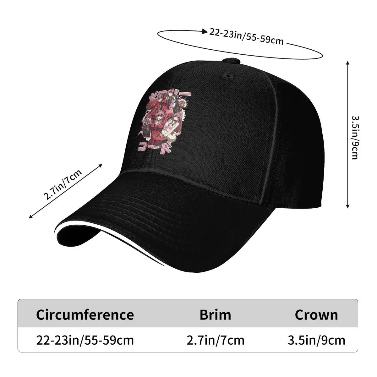 Zero Two Waifu Shirt Trucker Hat Mens Cap Cap For Women Men's Baseball Cap