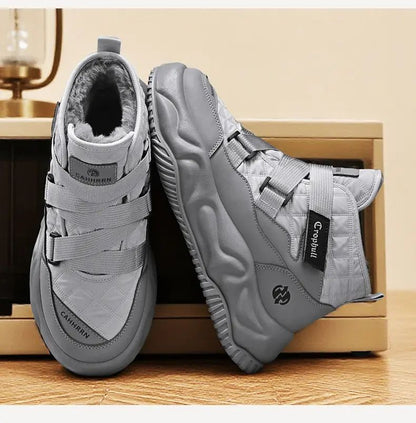 Warm Snow Boots 2025 Men's Fashion Plush Warm Comfortable Anti Slip Thick Sole Cotton Shoes Outdoor Vacation Casual Shoes