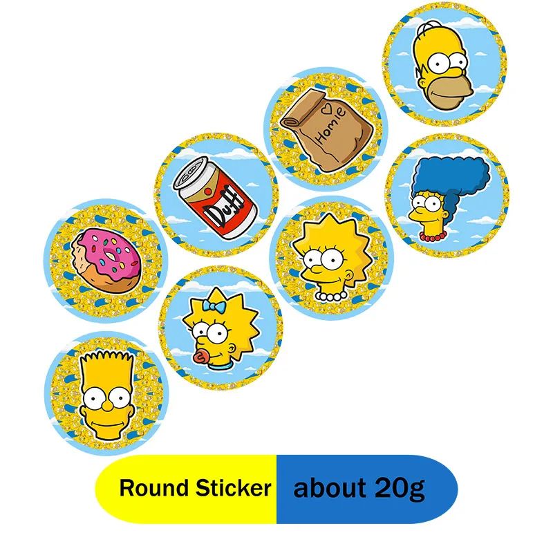 Artigos de Festa de Aniversário com Tema Os Simpsons: Talheres Descartáveis, Copos, Pratos, Guardanapos de Papel, Suprimentos para Decoração de Bolos