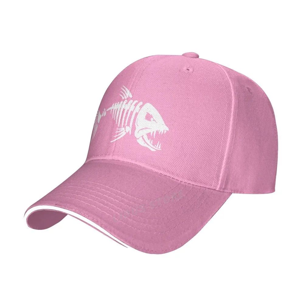 Boné de Pesca Masculino para Ar Livre, Boné de Pesca, Boné de Beisebol, Boné de Golfe, Boné de Caça com Ossos de Peixe de Desenho Animado, Boné Snapback