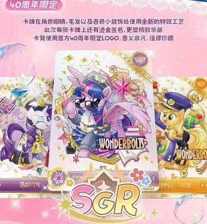 KAYOU Genuíno My Little Pony Card 40º Aniversário Edição Limitada Card Amizade Eterna Cartas Raras SC SGR Brinquedo de Presente Carta de Princesa