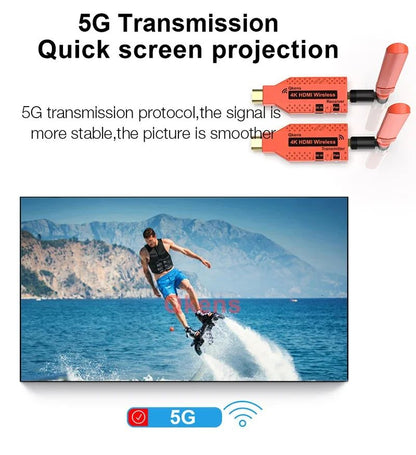 1080p 4K Wireless HDMI Extender Audio Video Transmitter Receiver Display Adapter 50m 100m 150m Share for Camera PC Laptop To TV