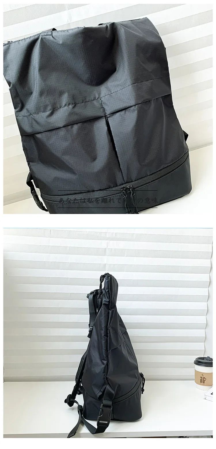 Mochila Unissex de Grande Capacidade Masculina e Feminina Mochilas de Nylon Impermeáveis Esportivas Modernas Mochilas Escolares Portáteis de Lazer Viagem