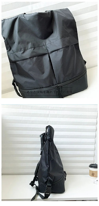 Mochila Unissex de Grande Capacidade Masculina e Feminina Mochilas de Nylon Impermeáveis Esportivas Modernas Mochilas Escolares Portáteis de Lazer Viagem