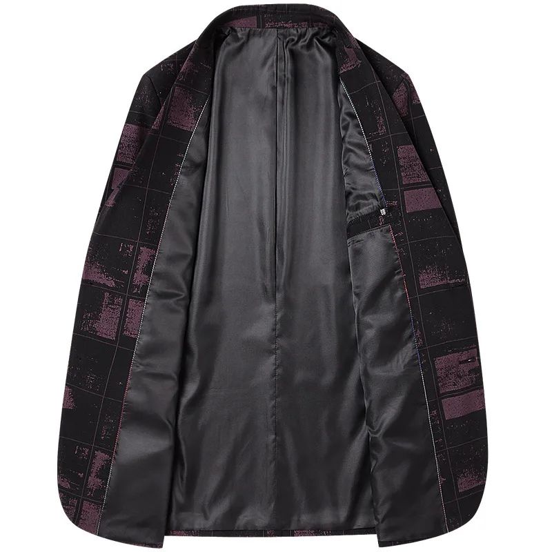 Black Men V-neck Single-breasted Suit Jacket, Fashion Slim Dress Coats, Blue Gray Yellow Blazers, Male Casual Tops Asian Size