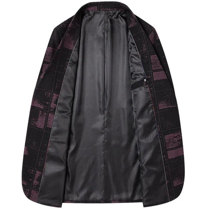 Black Men V-neck Single-breasted Suit Jacket, Fashion Slim Dress Coats, Blue Gray Yellow Blazers, Male Casual Tops Asian Size