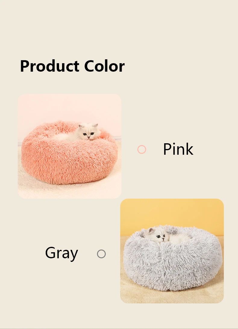 40-70cm Casa Ninho de Pelúcia Super Macio e Quente para Animais de Estimação Removível e Lavável Cama Redonda para Cães e Gatos Casa Quente de Inverno para Dormir