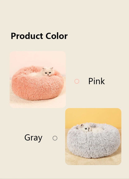 40-70cm Casa Ninho de Pelúcia Super Macio e Quente para Animais de Estimação Removível e Lavável Cama Redonda para Cães e Gatos Casa Quente de Inverno para Dormir