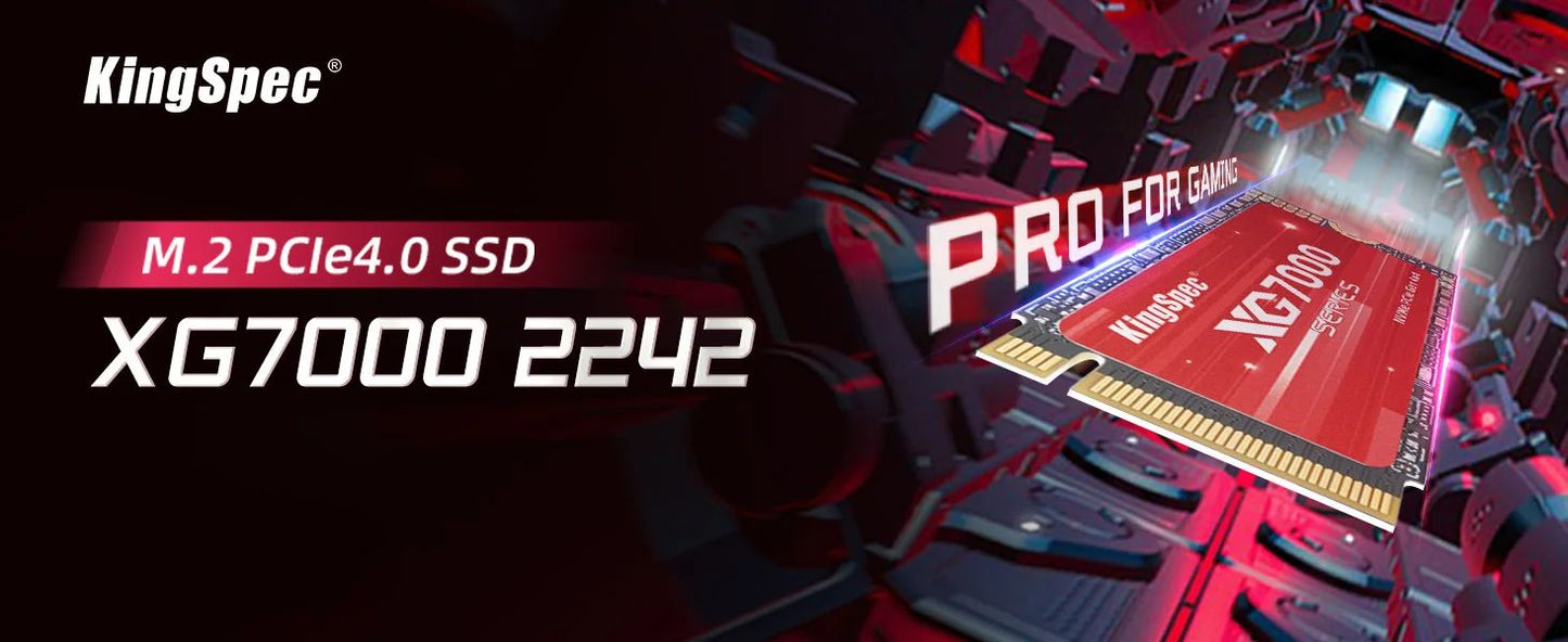 KingSpec 1TB 2TB 512GB NVMe PCIe 4.0x4 M.2 2242 SSD Interno de Alta Performance M2 NMVe SSD Velocidade de até 7200/6400 MB/s