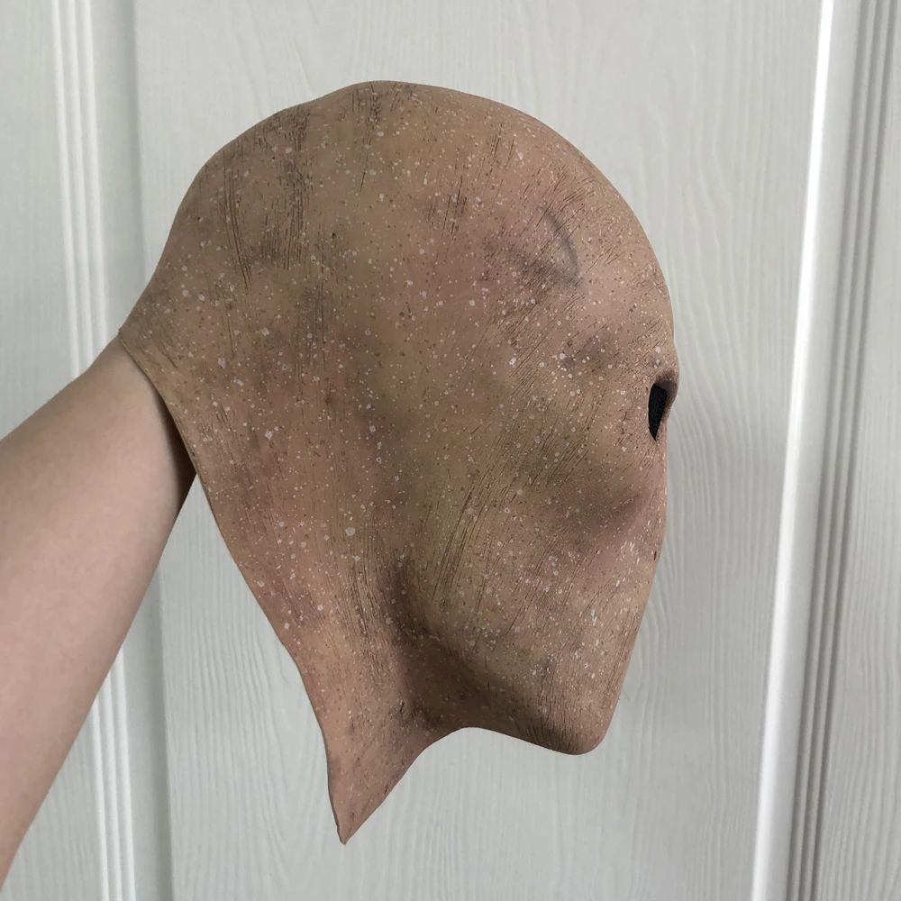 Mascaras Para Halloween Creepy Slenderman Mask Cospaly Horror Faceless Man Alien Skull Latex Helmet Carnival Dress Up Party
