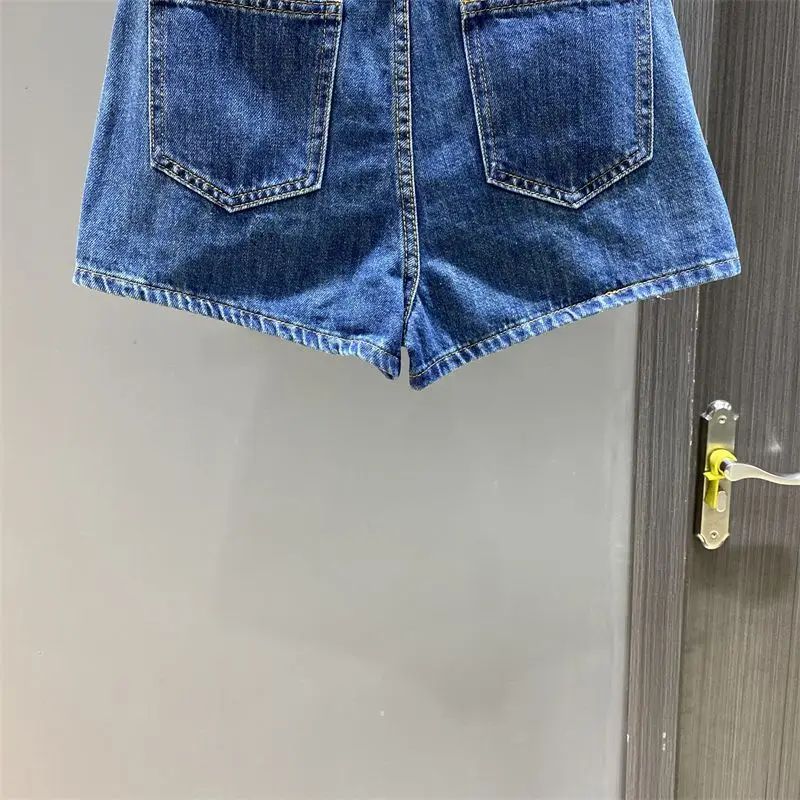Spring Summer 2025 New Korean Fashion High Waist Denim Short Skirt Women Clothing Trend Sexy Pocket Slim A-line Skirt Female