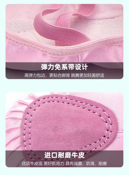 Lovely Princess Dance Soft Soled Ballet Shoe Children Girls Cat Claw Chinese Ballerina Exercises Shoes