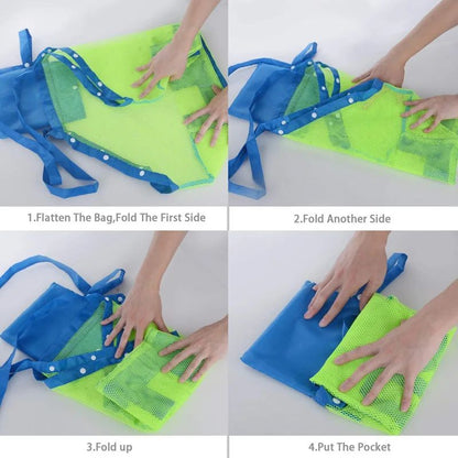 Protable Beach Bag Anti-sand Net for Kids Beach Toy Towel Storage Mesh Travel Large Capacity Toy Outdoor Waterproof Storage Bags