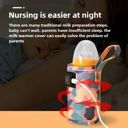 Bottle Warmer Multi Functional Bottle Heater Portable Adjustable USB Insulated Bag Baby Milk Food Warmer Tool Home Car Travel