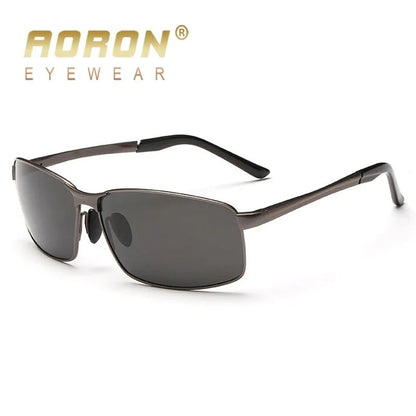 AORON Alloy Men Polarized Sunglasses Women Male Luxury UV400 Goggles Brand Design Metal Frame Glasses Driving