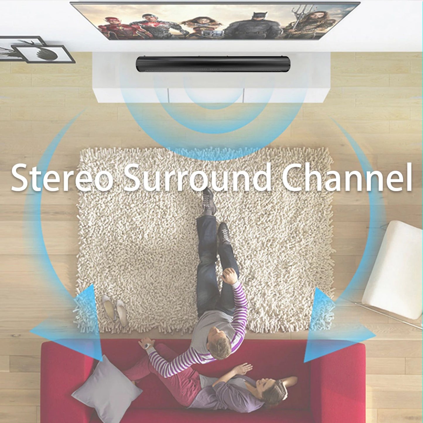Echo Wall Portable Bluetooth Speaker 3D Stereo Surround Desktop Home TV Computer Outdoor Ultra Power Sound Projector Subwoofer