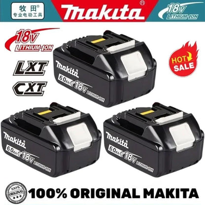 Bateria original Makita 18V 6.0Ah 5.0Ah recarregável BL1840 BL1830B BL1830B para ferramentas elétricas, carregador Makita 18V