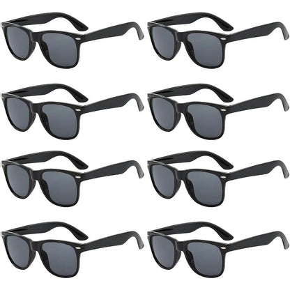 1/8pcs Neon Colors Party Sunglasses Black Studs Retro Unisex Rainbow Street Shot Gift Wedding Favors for Guests