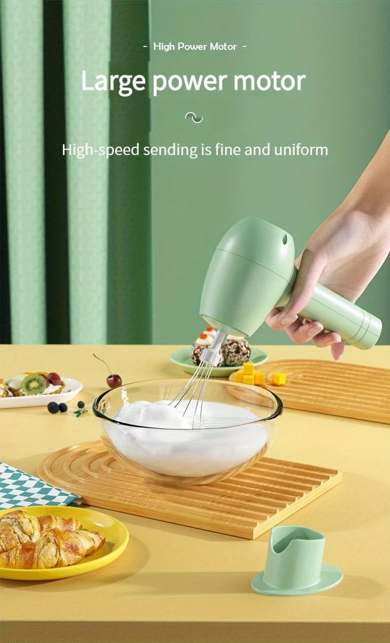 Mixer de Alimentos Elétrico Portátil Sem Fio Batedor de Ovos Automático Batedor de Manteiga Creme Vertical Misturador de Mão Sem Fio para Cozinha