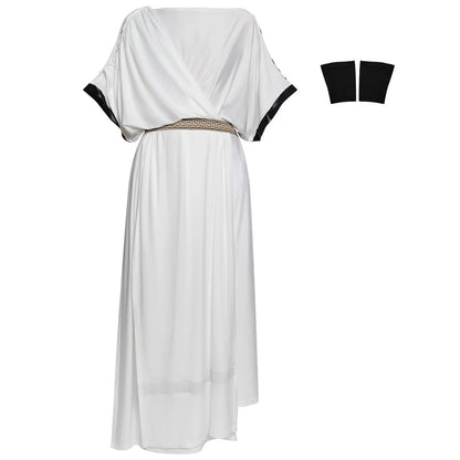 Adults Halloween Cosplay Costume White Greek Toga Robe For Men Medieval Costume Roman Solider Party Fancy Outfit