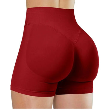 Summer High Waisted Yoga Shorts for Women Fashionable and Sexy Running Fitness Pants Solid Color Yoga Leggings Elastic Tights