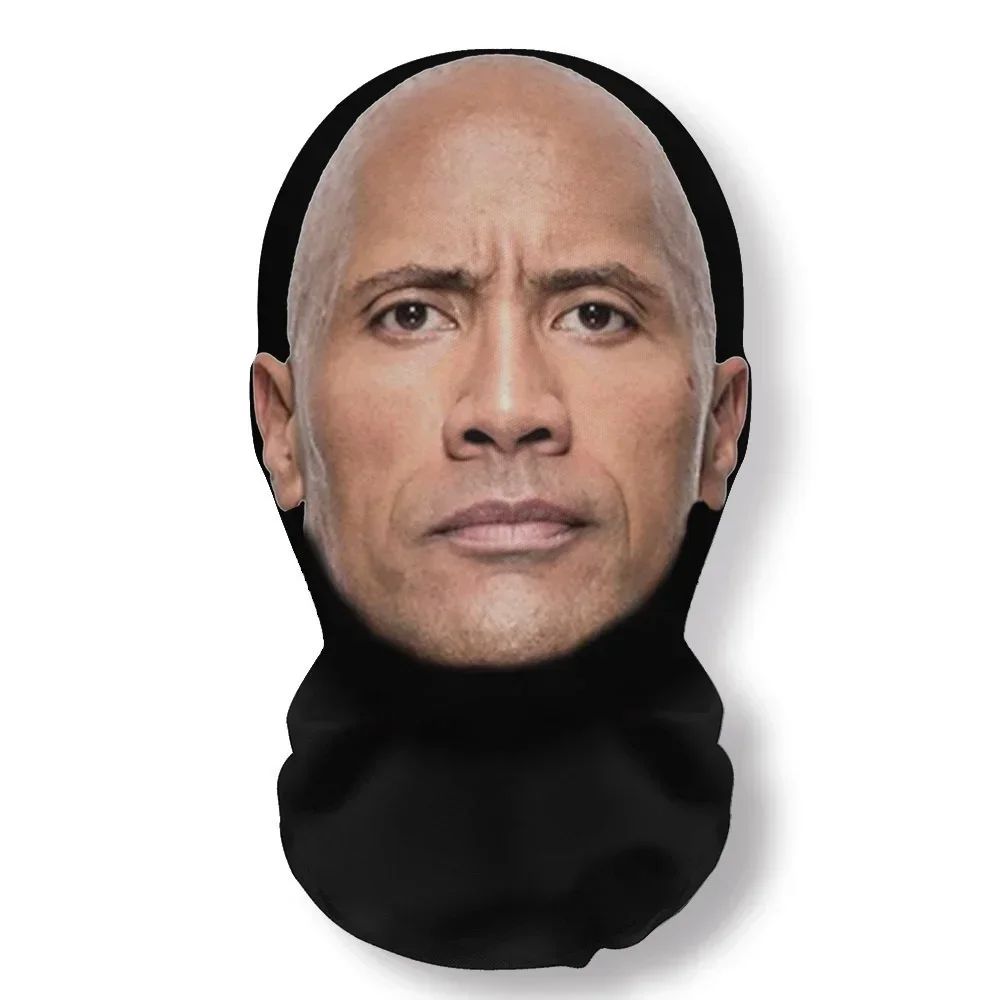 2026 Halloween Cosplay Headwear Fashion Hip Hop Hood Hat Headgear 3D Full Face Mask Elastic Mesh Celebrity Face Mask for Party