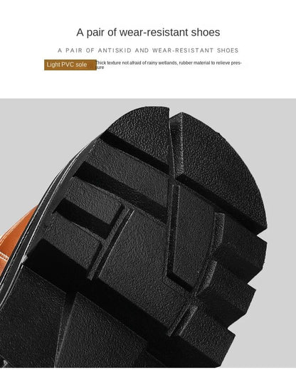 Men's Shoes  Autumn and Winter Breathable High-top Boots Heightened Thick-soled All Match Canvas Casual Shoes Mens Boots