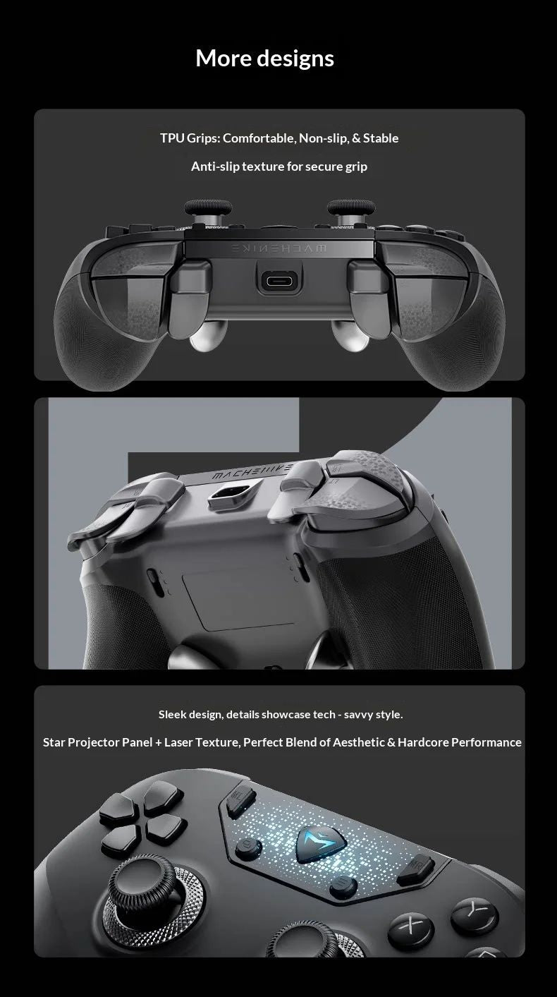 Machenike F1 Wireless Game Controller 3?Mode Dual 8K Hot?Swap Custom Body?Sense Micro Switch for PC Mobile Gaming Desktop Setup