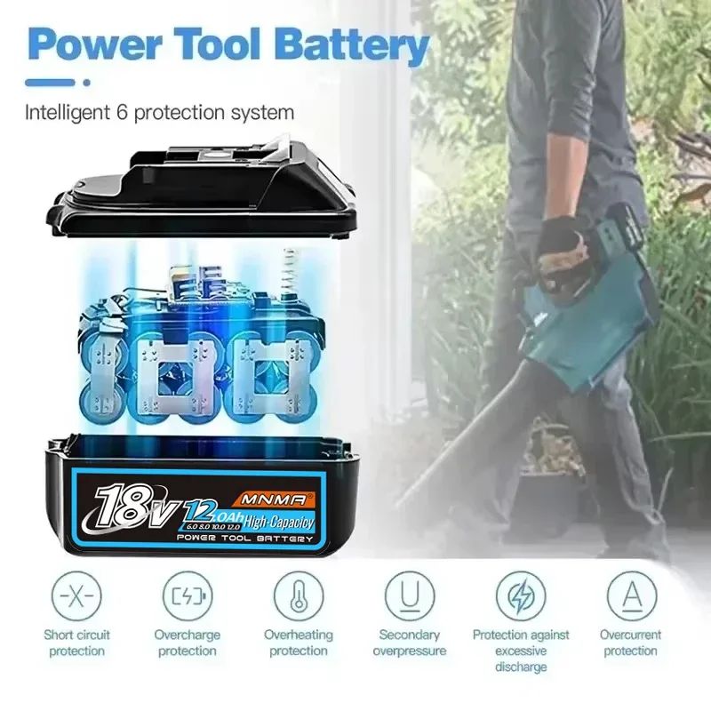 6AH 8AH 10AH 12AH Para bateria Makita 18V Ferramentas Elétricas Substituição Li-ion LXT BL1840 BL1850 para chave de fenda 18V com BMS
