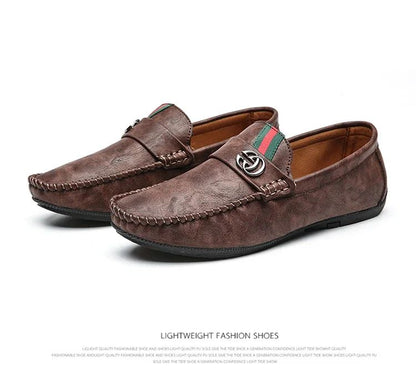 Men Driving Shoe Leather High Quality Breathable Slip on Men Casual Shoes Comfortable Light Men Loafers Formal Men Dress Shoes