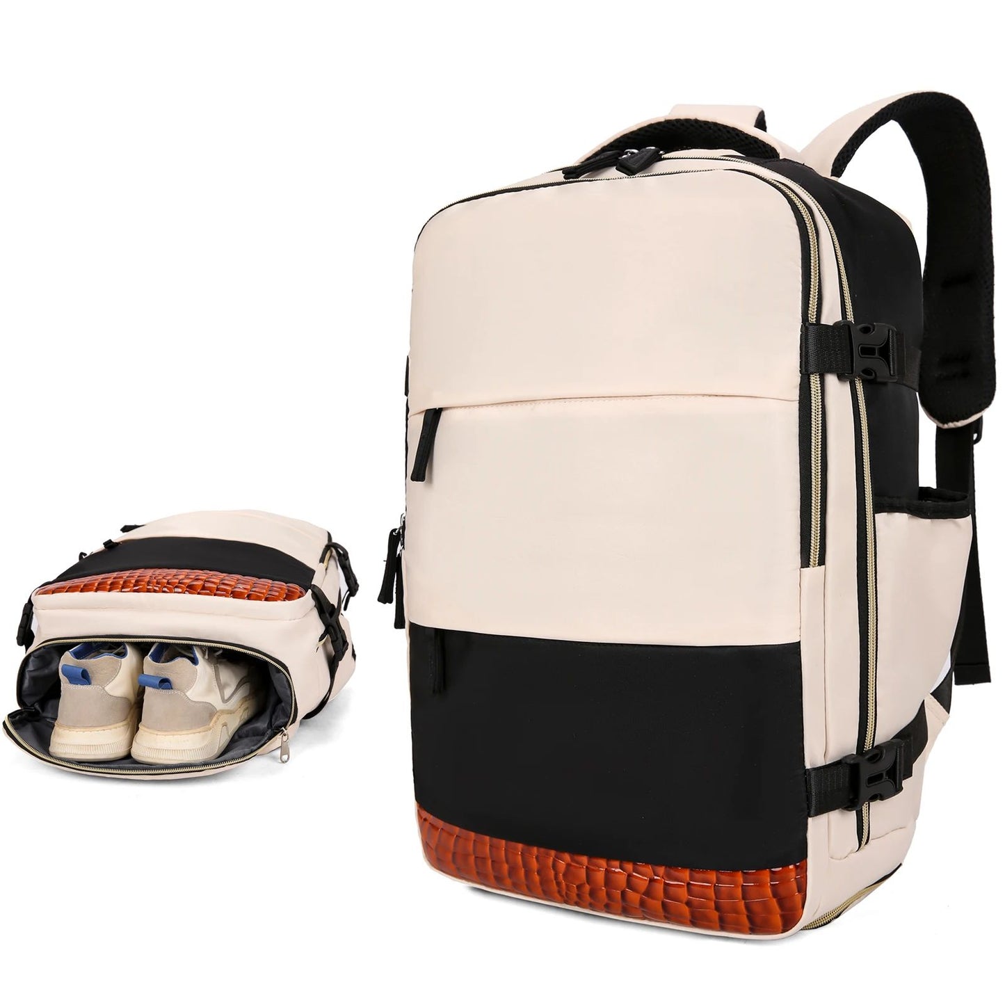 Mochila de Viagem Grande Capacidade Multifuncional para Laptop Escolar Esportes ao Ar Livre Diária com Compartimento para Sapatos