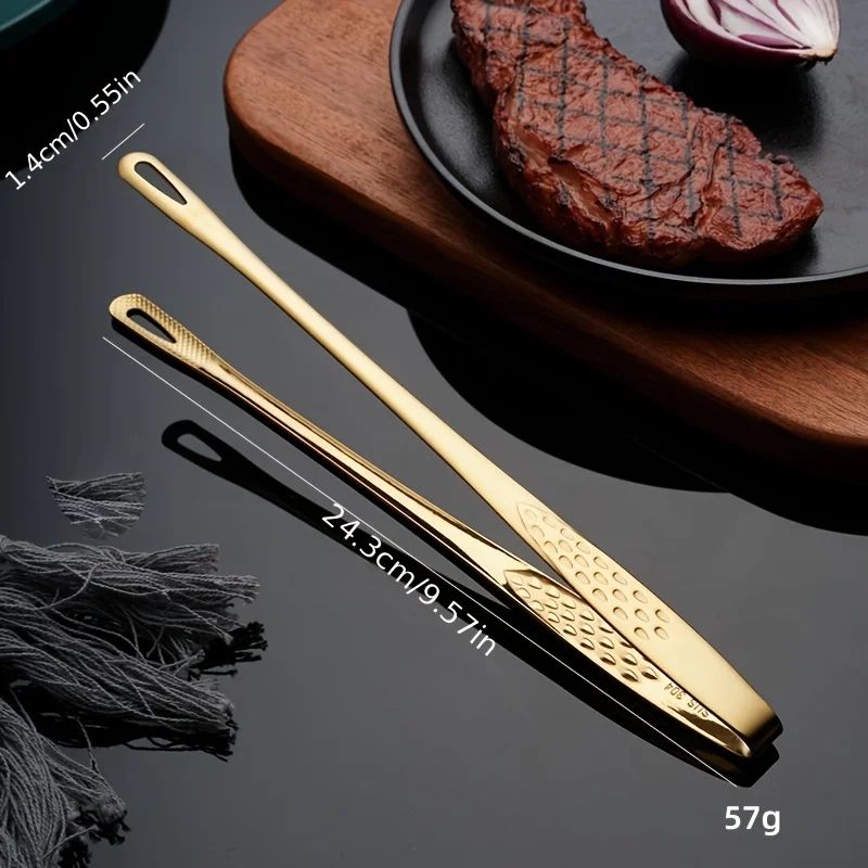 304 Stainless Steel Food Clip, Extended Barbecue Tongs for Household & Grill Use