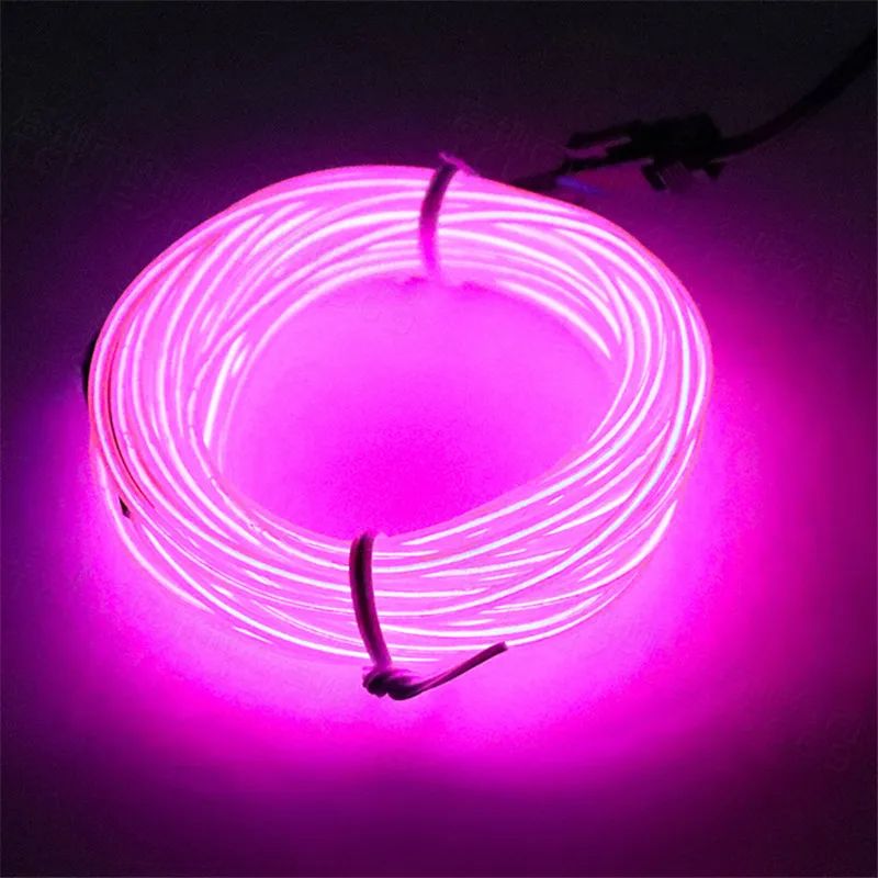 1M/3M/5M Flexible Neon Light Ball Dress Decoration Light EL Luminous Cable Party DIY Atmosphere Light Waterproof LED Strip