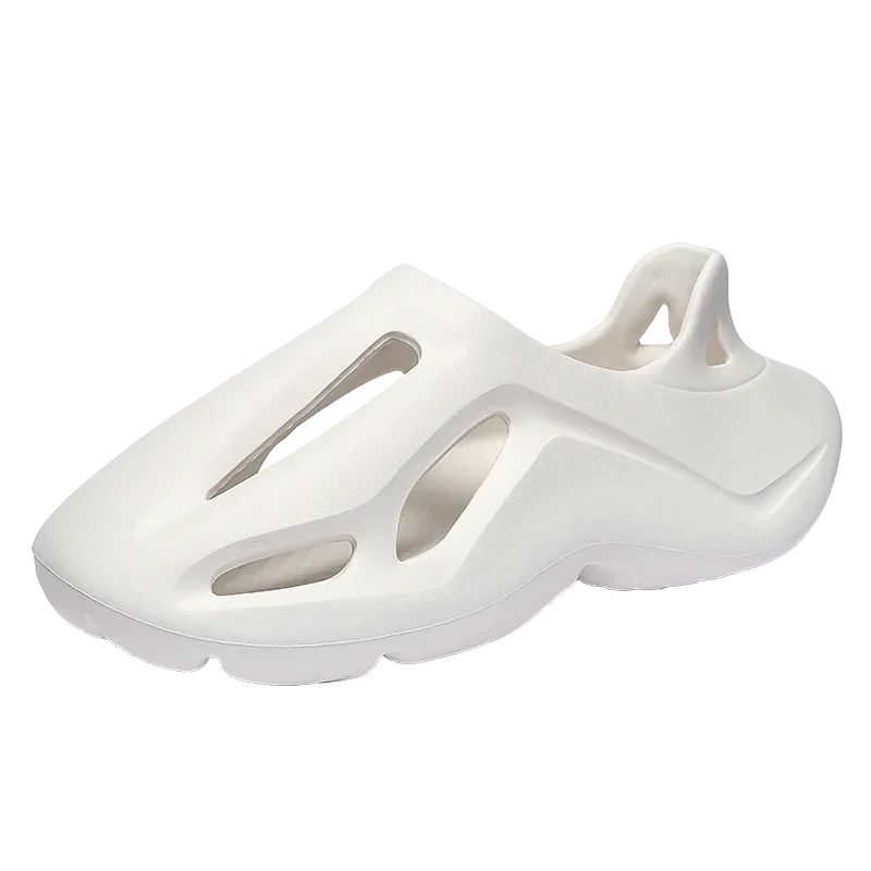 Men's Slippers Summer Soft EVA Beach Hole Shoes Outdoor Women's Slide Non-slip Personalized Hollow Shoes 36-47