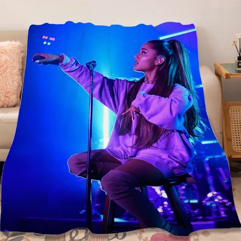 Sofa Winte Blanket A-Ariana Grandes r Microfiber Bedding Fluffy Soft Blanket for Winter Warm Knee Bed Fleece Camping Nap Blanket