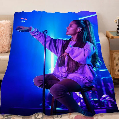 Sofa Winte Blanket A-Ariana Grandes r Microfiber Bedding Fluffy Soft Blanket for Winter Warm Knee Bed Fleece Camping Nap Blanket