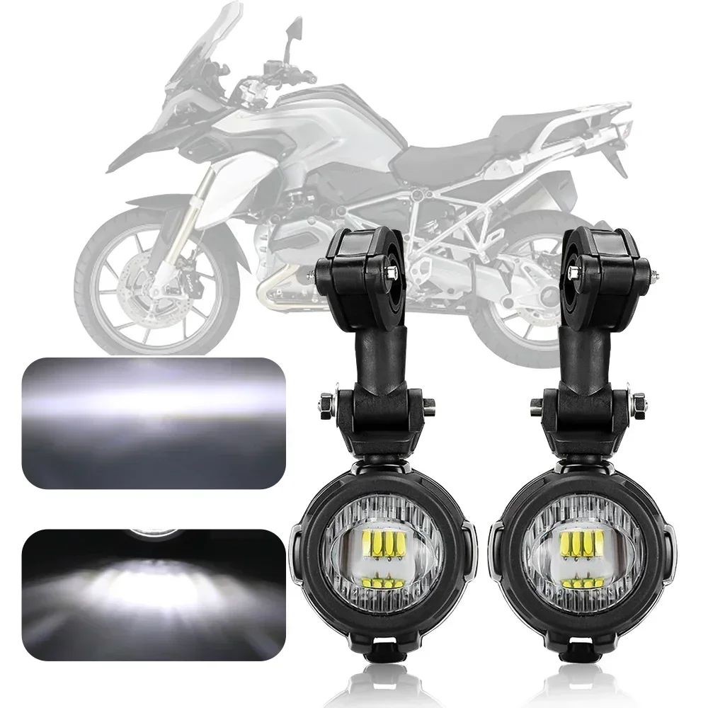 Motorcycle LED Auxiliary Headlight  Fog Light Protector For BMW R1200GS LC R1250GS Adventure R1250RT R1200RT R1250RS