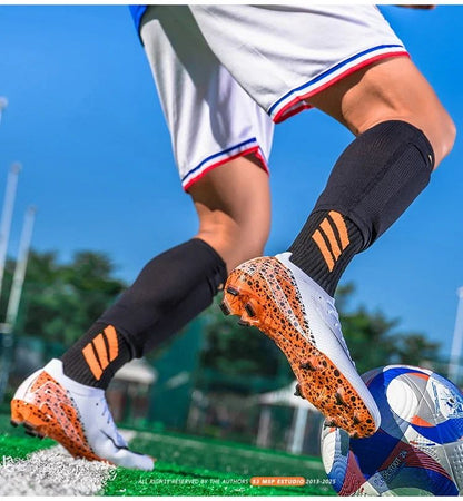 New Men Women Professional Football Boots Cleats Grass Training Match Sport Soccer Shoes FG/TF Ultra-light Non-slip Unisex