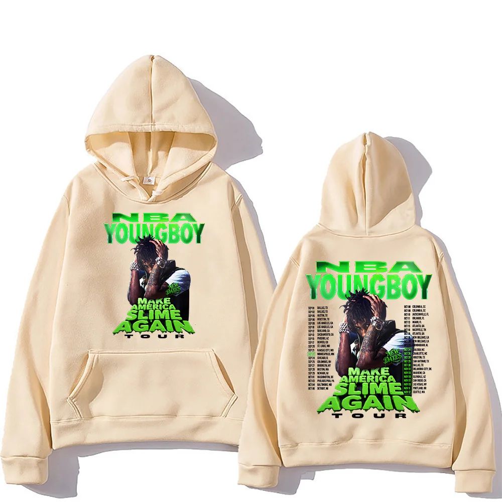 "YoungBoy Never Broke Again Tour 2025" Singer pattern printed men's hoodie fashionable casual hoodie High-quality hoodie
