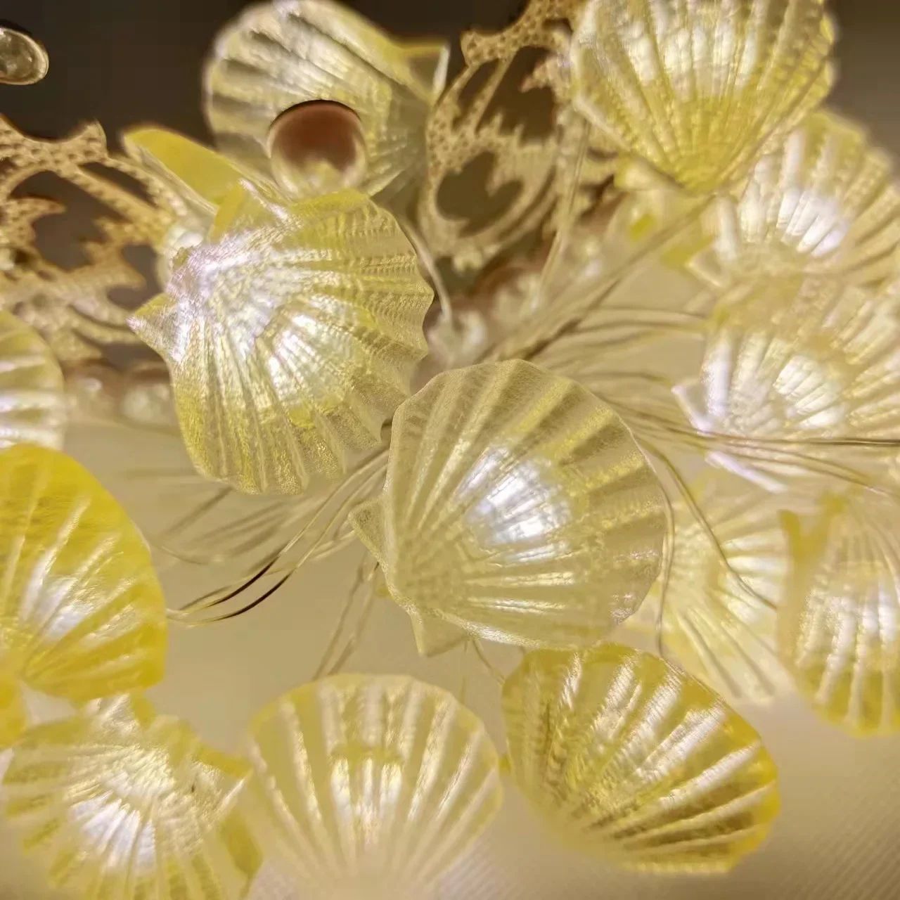 Ocean Theme 20/30 Leds String Lights Shell Starfish Under The Sea LED Fairy Light for Wedding Party Christmas Decoration Lamp