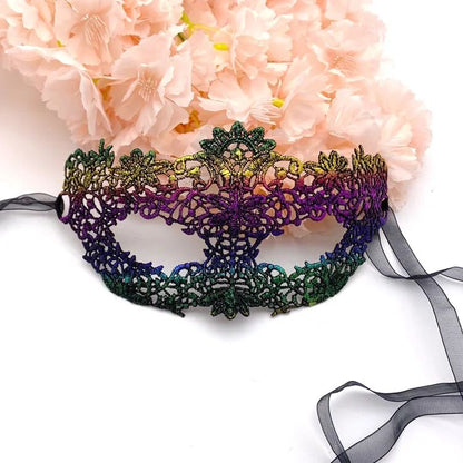 Gold and Silver Lace and Diamond Mask Eye Mask Masquerade Adult Male and Female Party Mask Sensual Women's Half Face