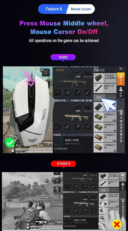 M1 Pro Mobile Game Controller 4 in 1 Mouse Keyboard Adapter Converter BT V5.0 Programmable Adapter Support IOS Android System