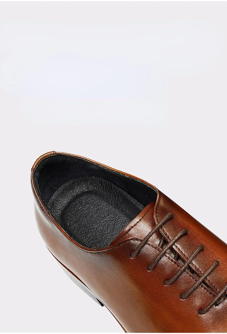 Italian Men's Formal Shoes Luxury Genuine Leather Handmade Quality Comfortable Elegant Black Wedding Social Oxfords Shoes Man