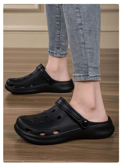 Stock Available 2024 New Large Size Beach Hollow Out Sandals Men's and Women's Garden Shoes Plus Size EVA Sole EVA Strap